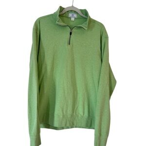 Southern Tide Men's Green Quarter Zip-Up Sweater
